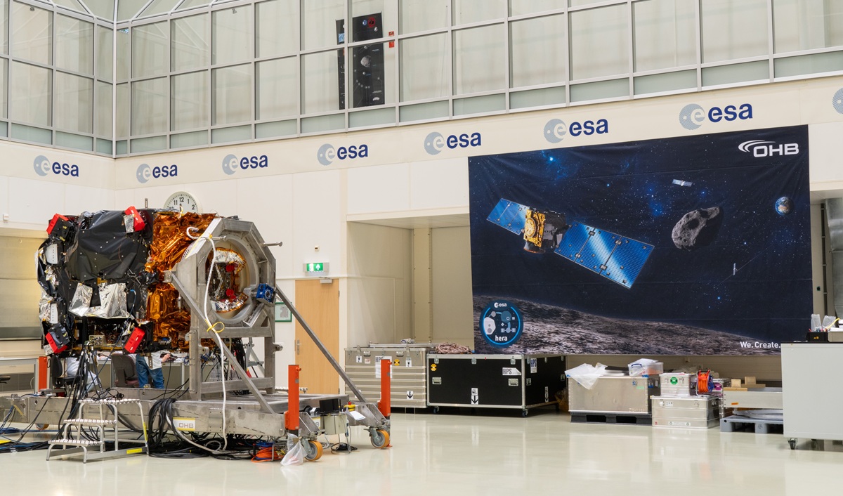 A file picture of Hera asteroid mission at ESTEC Test Centre Credits: ESA - P. Sebirot